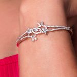 Brass, Alloy Zircon Gold-plated Bracelet